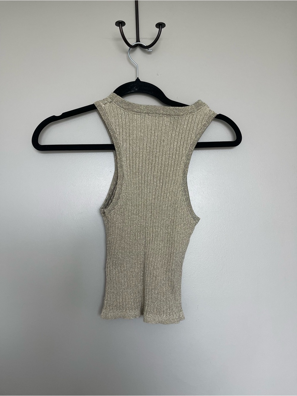 Superdown Metallic Ribbed Tank Top - Gold - Picture 5 of 5